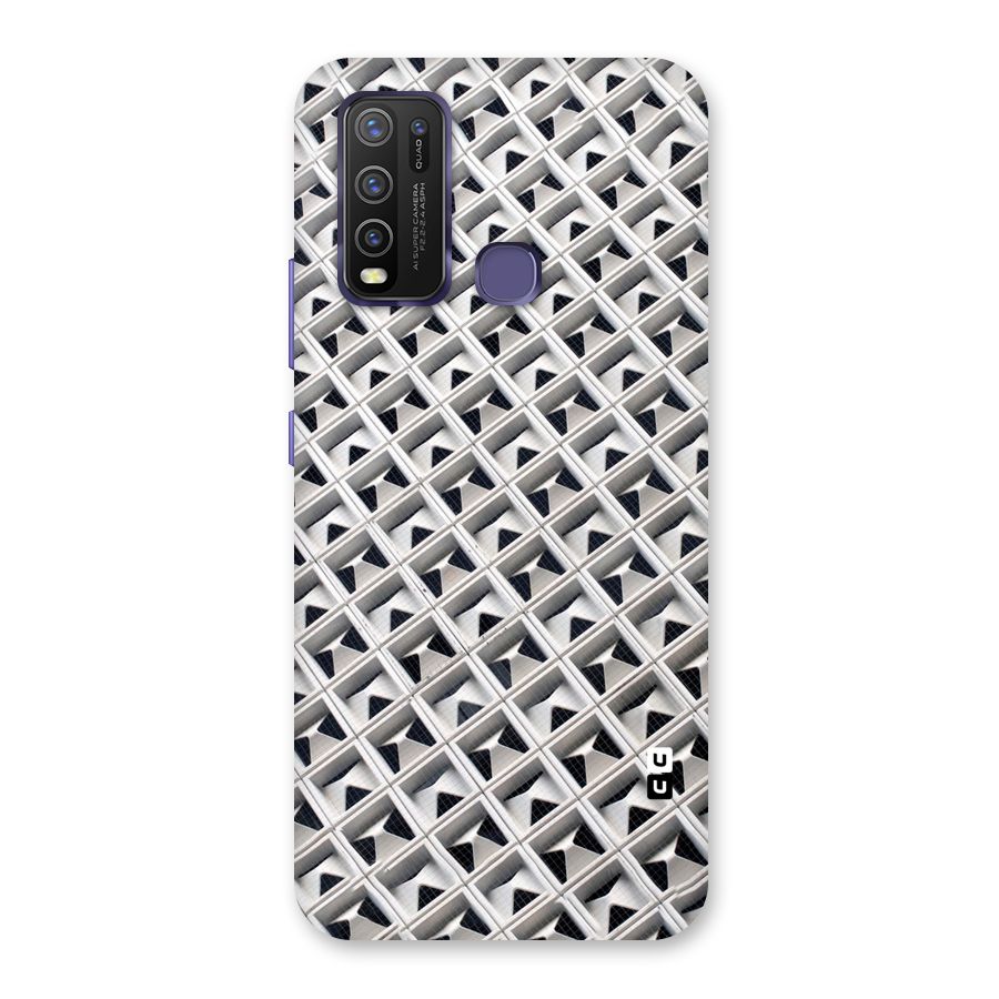 Check White Design Back Case for Vivo Y30