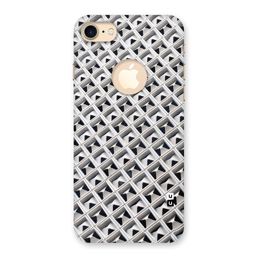 Check White Design Back Case for iPhone 7 Logo Cut
