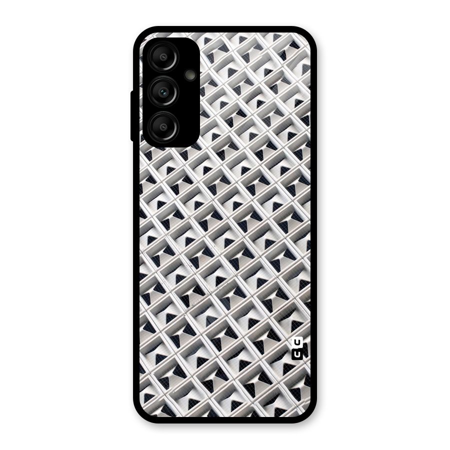 Check White Design Glass Back Case for Galaxy A14 5G