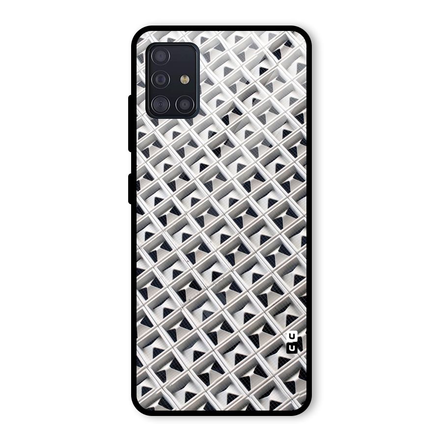 Check White Design Glass Back Case for Galaxy A51