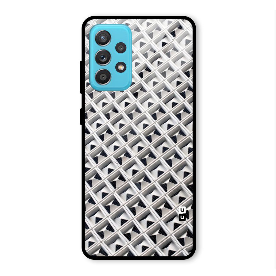 Check White Design Glass Back Case for Galaxy A52s 5G