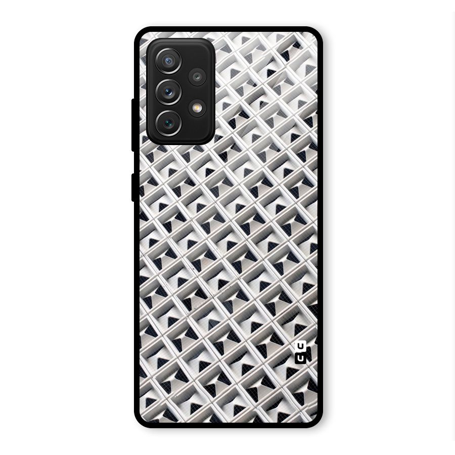 Check White Design Glass Back Case for Galaxy A72