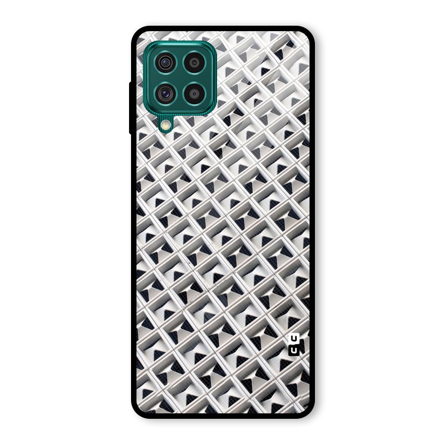 Check White Design Glass Back Case for Galaxy F62