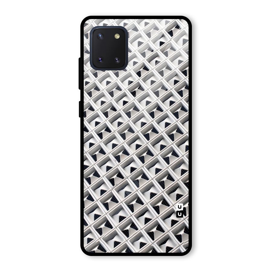 Check White Design Glass Back Case for Galaxy Note 10 Lite