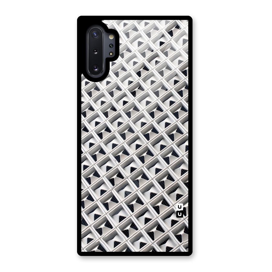 Check White Design Glass Back Case for Galaxy Note 10 Plus