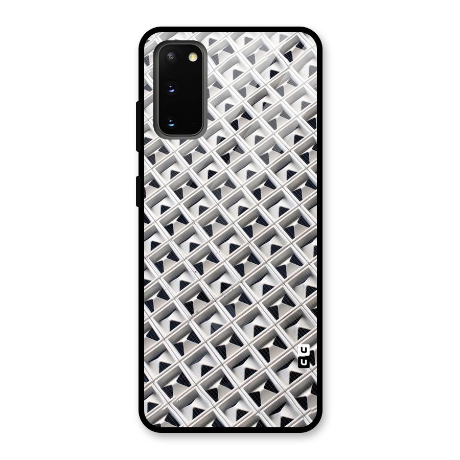 Check White Design Glass Back Case for Galaxy S20