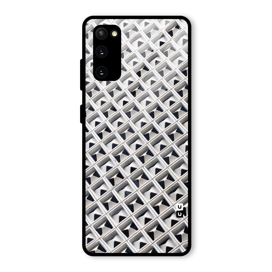 Check White Design Glass Back Case for Galaxy S20 FE