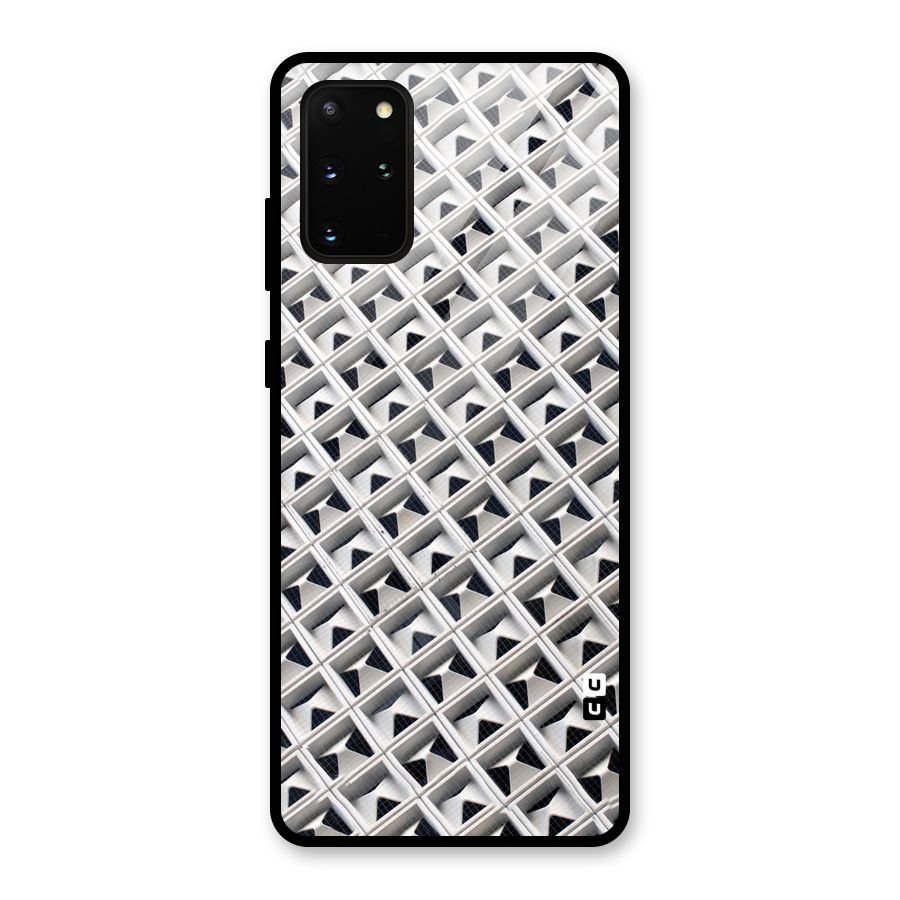 Check White Design Glass Back Case for Galaxy S20 Plus
