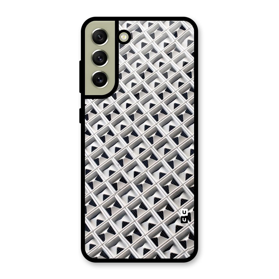 Check White Design Glass Back Case for Galaxy S21 FE 5G