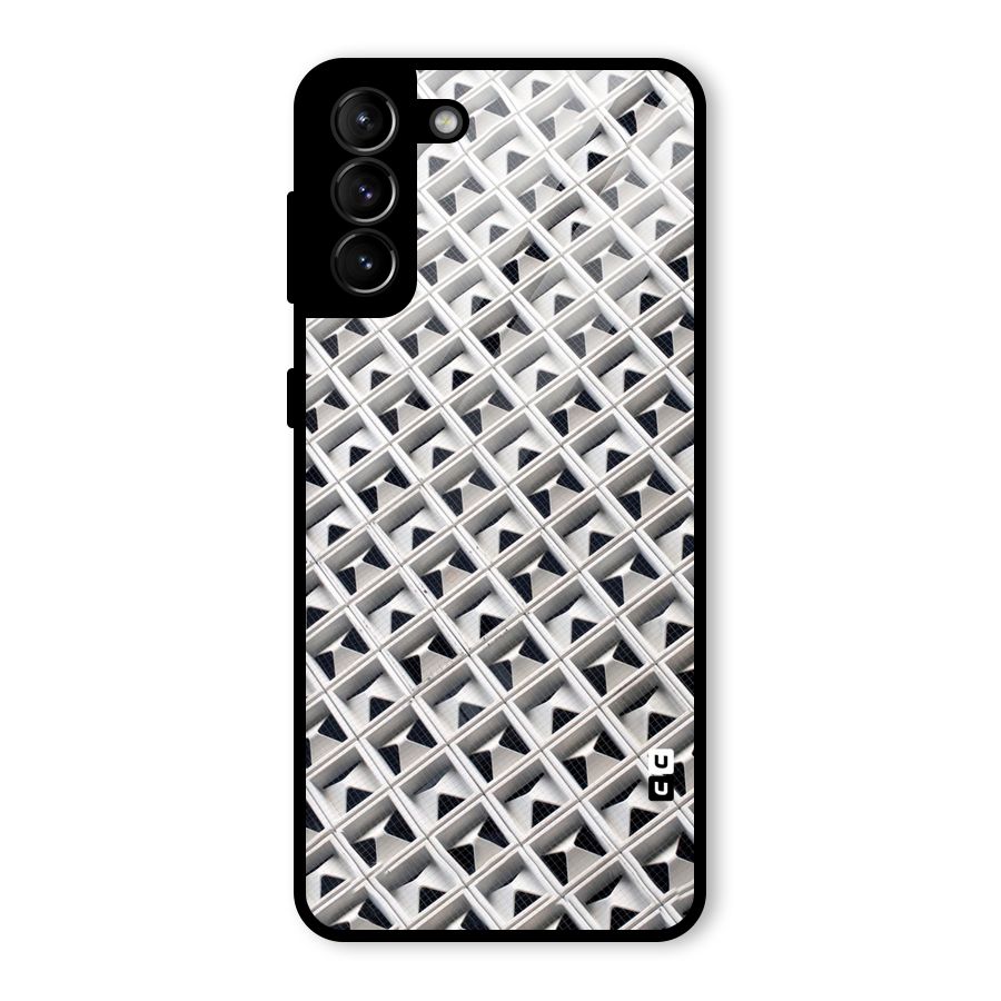 Check White Design Glass Back Case for Galaxy S21 Plus