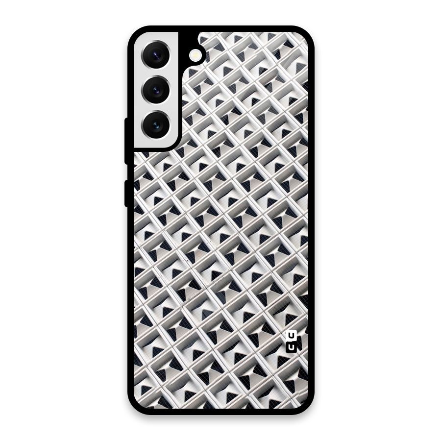 Check White Design Glass Back Case for Galaxy S22 Plus 5G