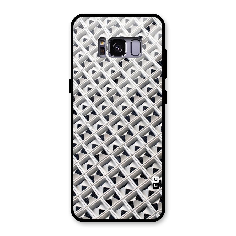 Check White Design Glass Back Case for Galaxy S8