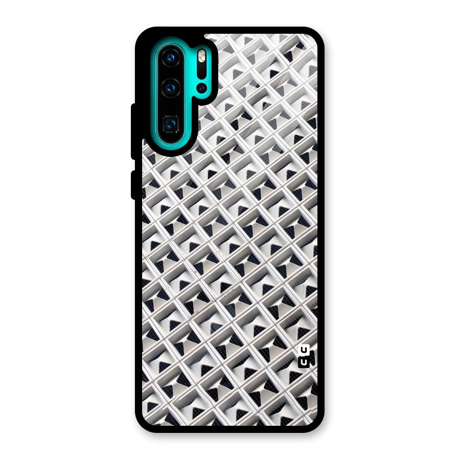 Check White Design Glass Back Case for Huawei P30 Pro