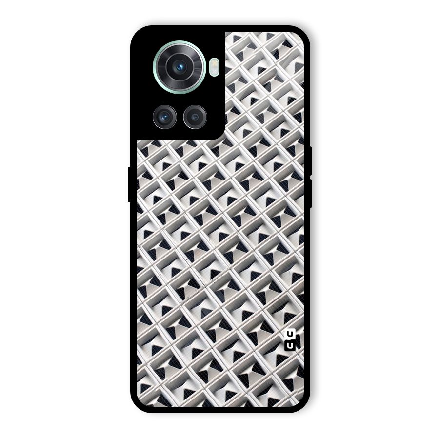 Check White Design Glass Back Case for OnePlus 10R