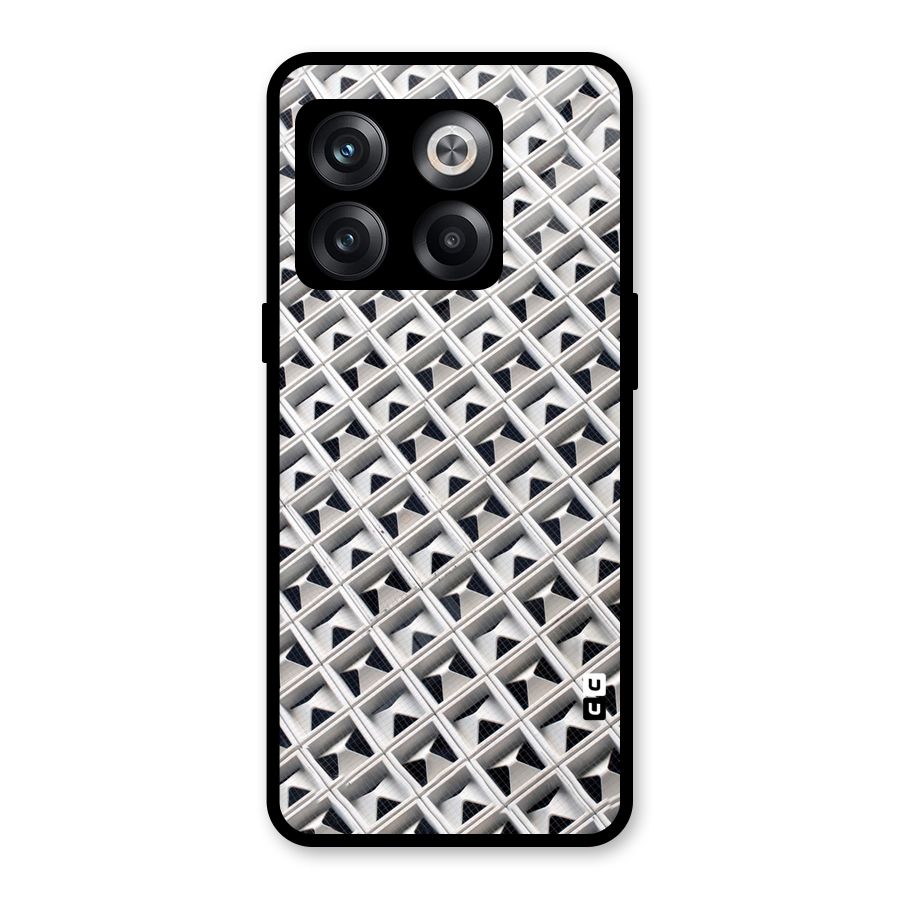 Check White Design Glass Back Case for OnePlus 10T