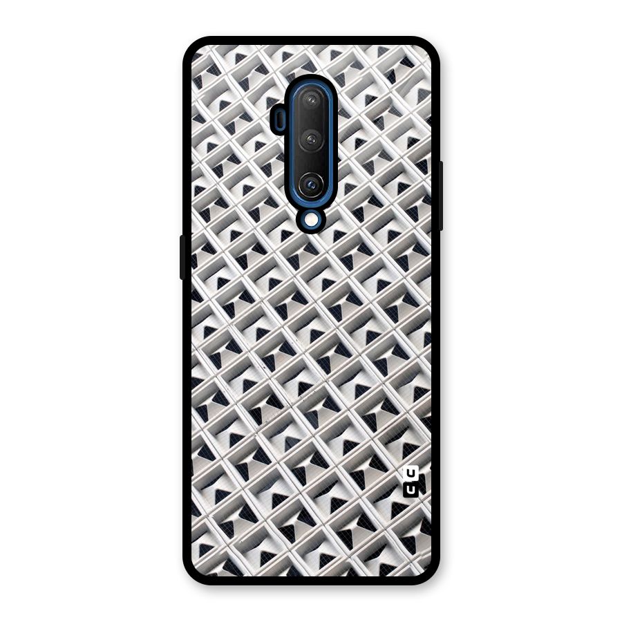Check White Design Glass Back Case for OnePlus 7T Pro