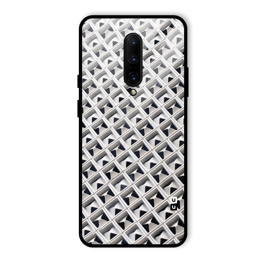 Check White Design Glass Back Case for OnePlus 7 Pro
