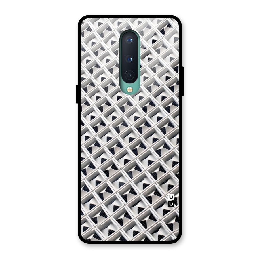 Check White Design Glass Back Case for OnePlus 8