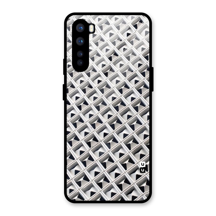 Check White Design Glass Back Case for OnePlus Nord