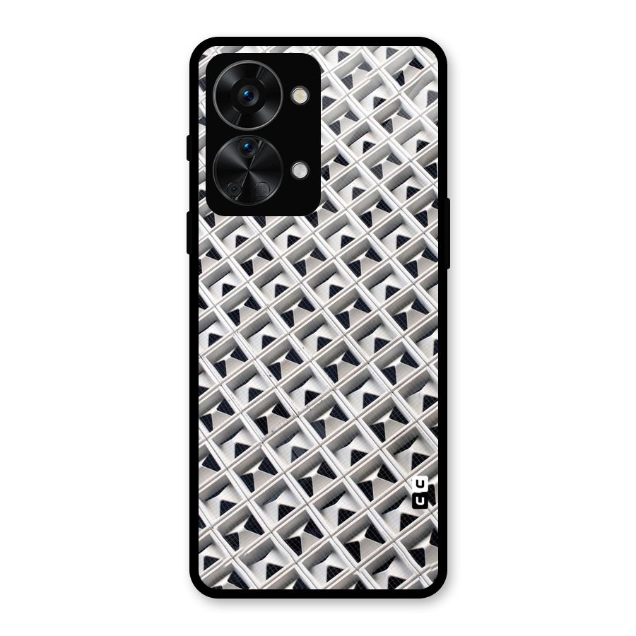 Check White Design Glass Back Case for OnePlus Nord 2T