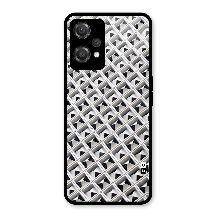 Check White Design Glass Back Case for OnePlus Nord CE 2 Lite 5G