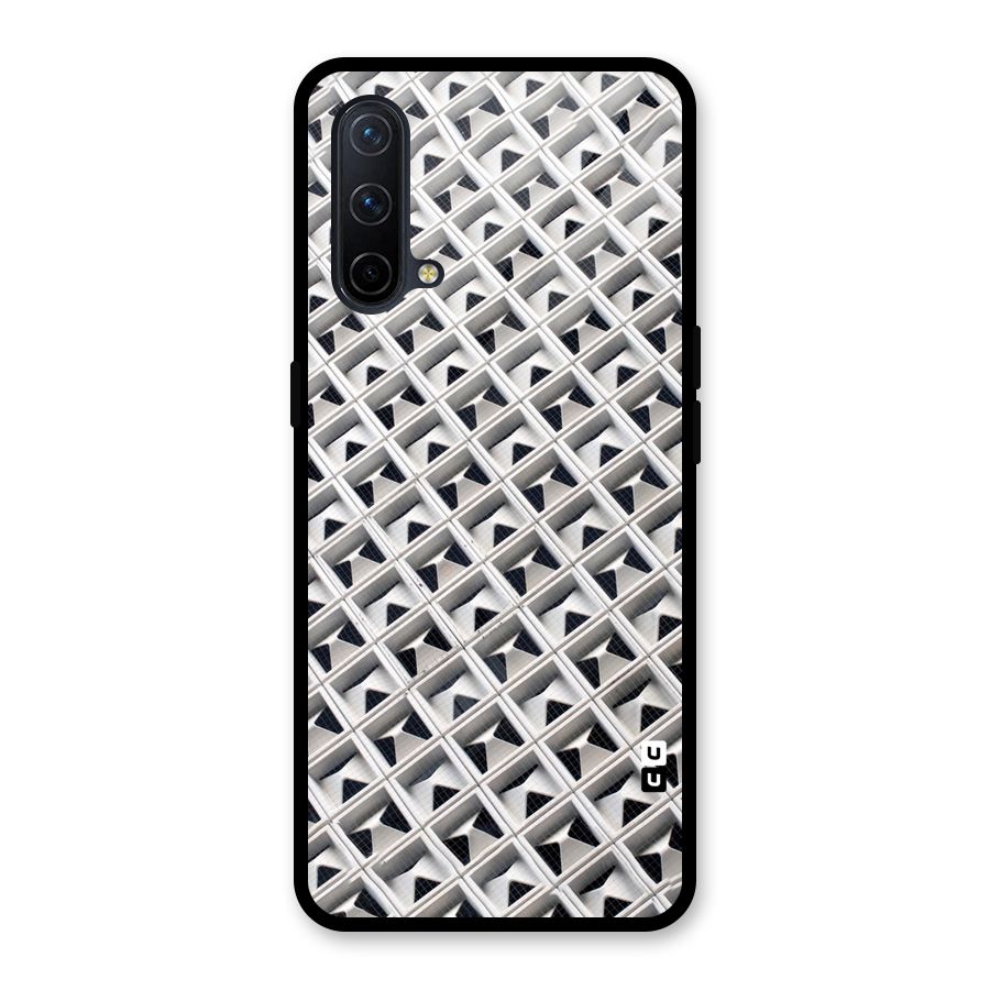 Check White Design Glass Back Case for OnePlus Nord CE 5G