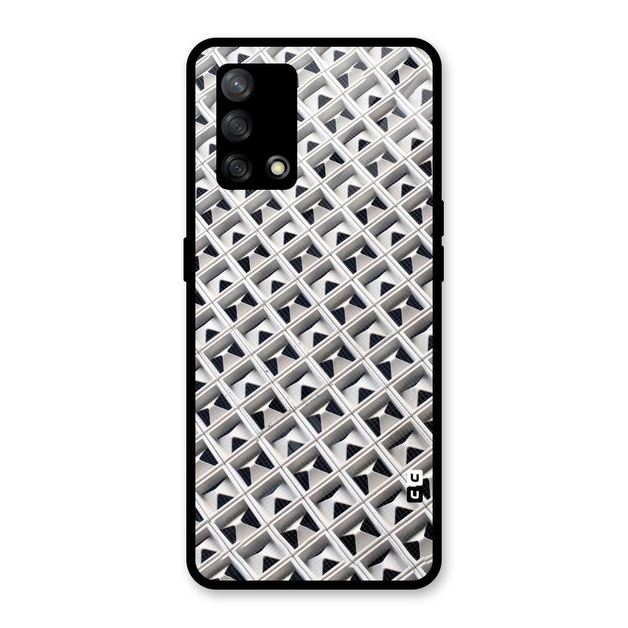 Check White Design Glass Back Case for Oppo F19