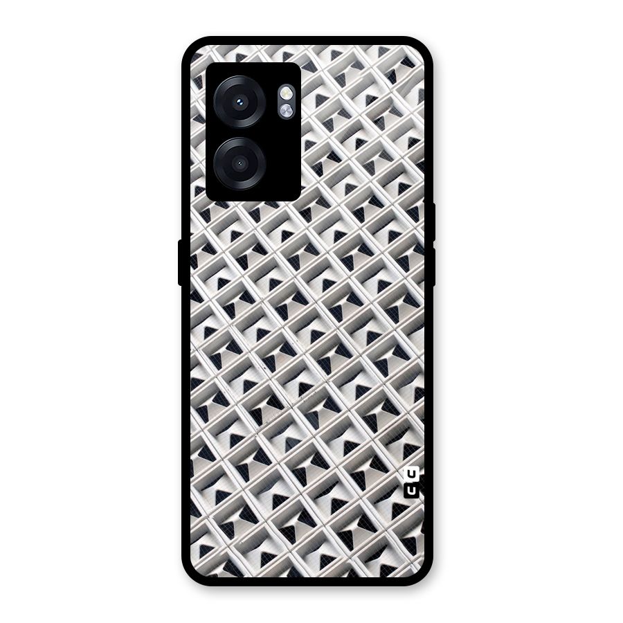 Check White Design Glass Back Case for Oppo K10 (5G)
