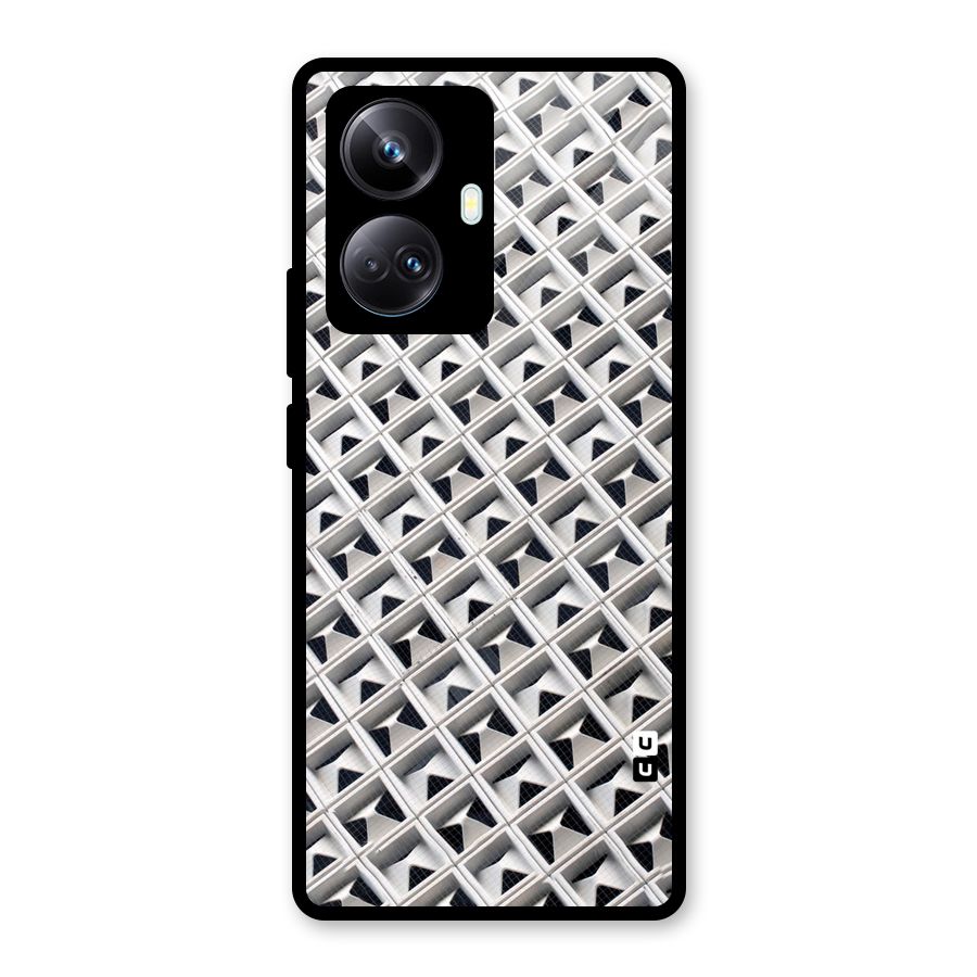 Check White Design Glass Back Case for Realme 10 Pro Plus