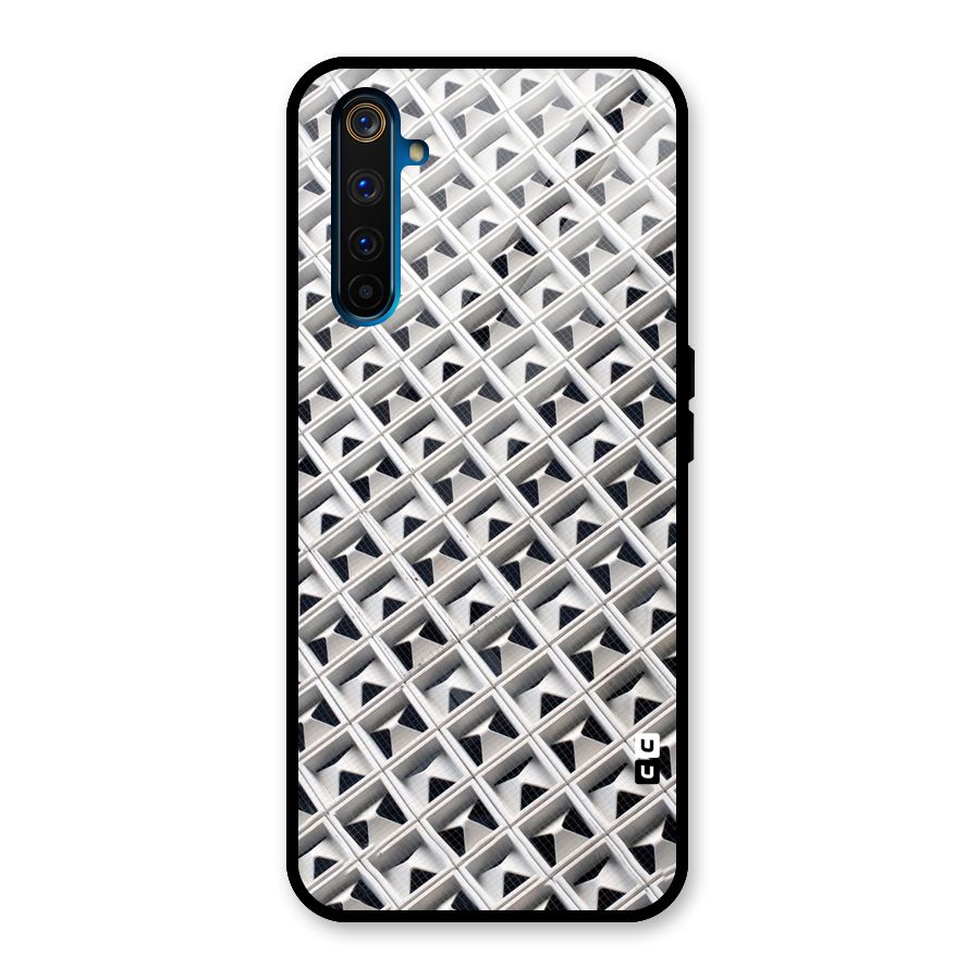 Check White Design Glass Back Case for Realme 6 Pro