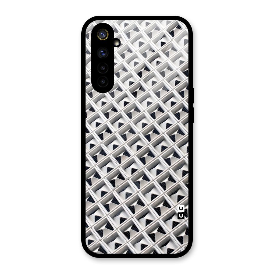 Check White Design Glass Back Case for Realme 6i