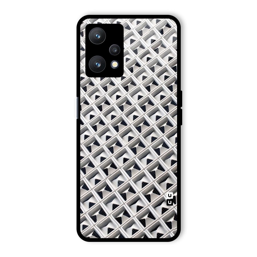 Check White Design Glass Back Case for Realme 9 Pro 5G