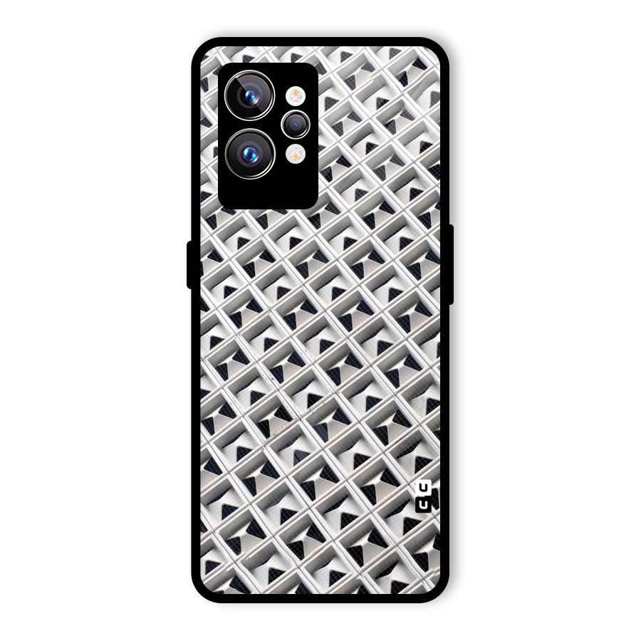 Check White Design Glass Back Case for Realme GT2 Pro
