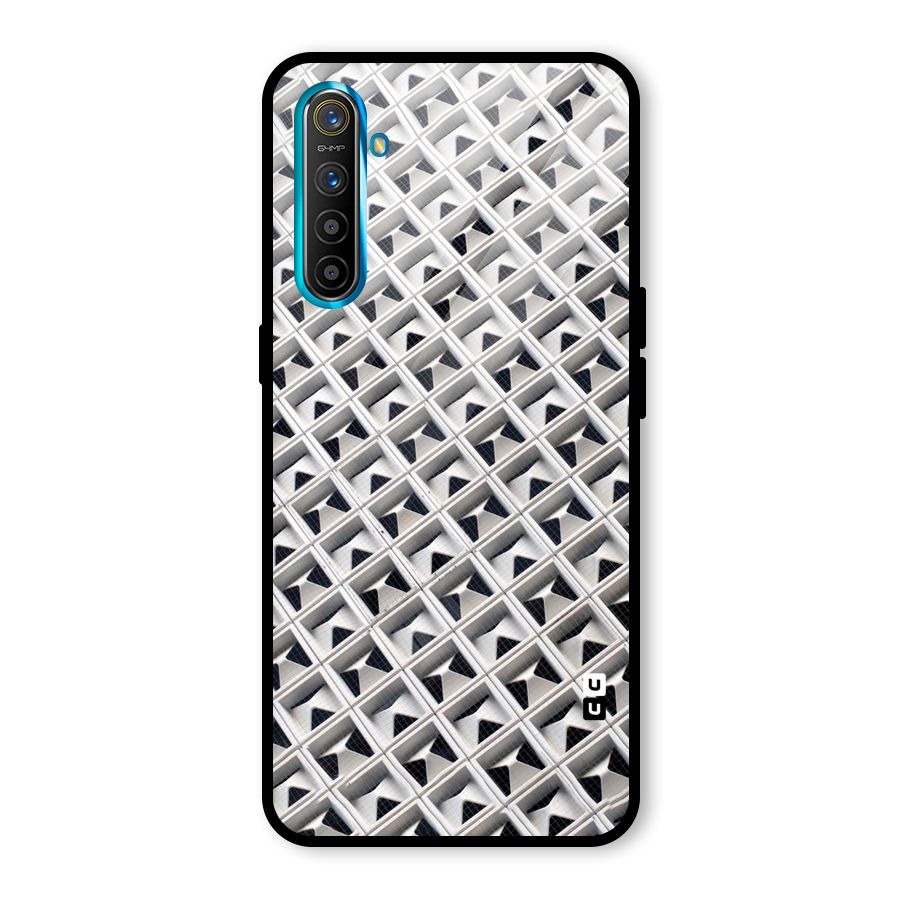 Check White Design Glass Back Case for Realme X2