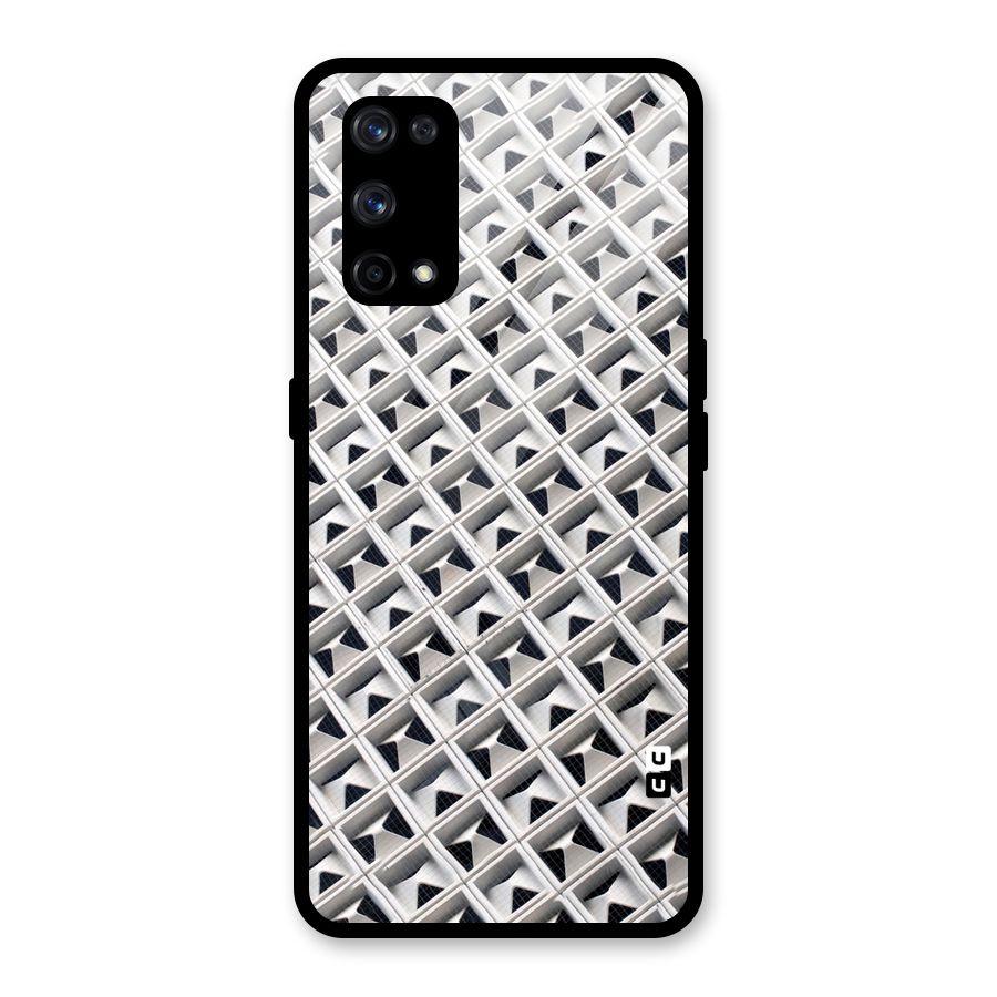 Check White Design Glass Back Case for Realme X7 Pro
