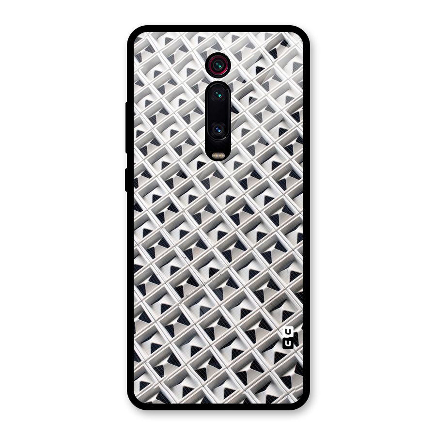 Check White Design Glass Back Case for Redmi K20 Pro