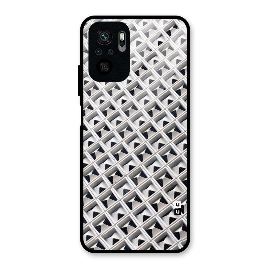 Check White Design Glass Back Case for Redmi Note 10S