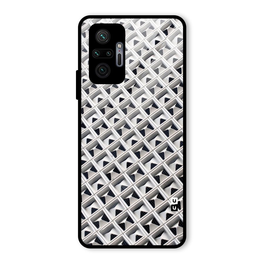 Check White Design Glass Back Case for Redmi Note 10 Pro