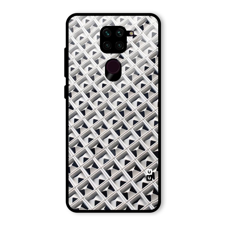 Check White Design Glass Back Case for Redmi Note 9