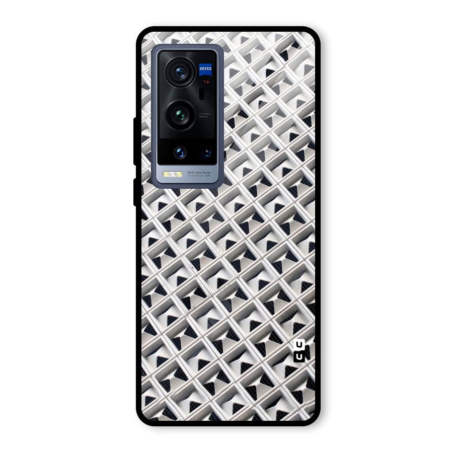 Check White Design Glass Back Case for Vivo X60 Pro Plus