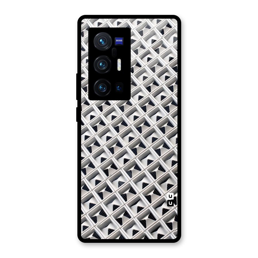 Check White Design Glass Back Case for Vivo X70 Pro Plus