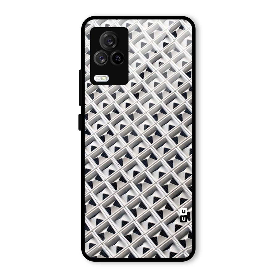 Check White Design Glass Back Case for Vivo iQOO 7 Legend 5G