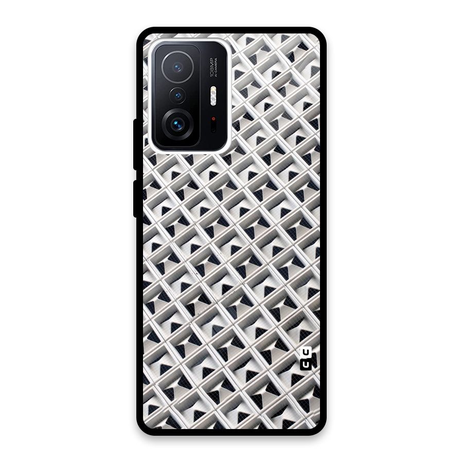 Check White Design Glass Back Case for Xiaomi 11T Pro