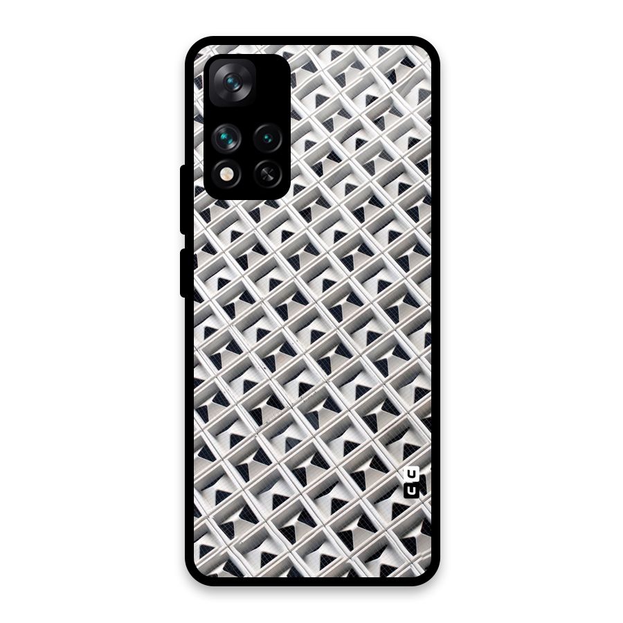 Check White Design Glass Back Case for Xiaomi 11i HyperCharge 5G