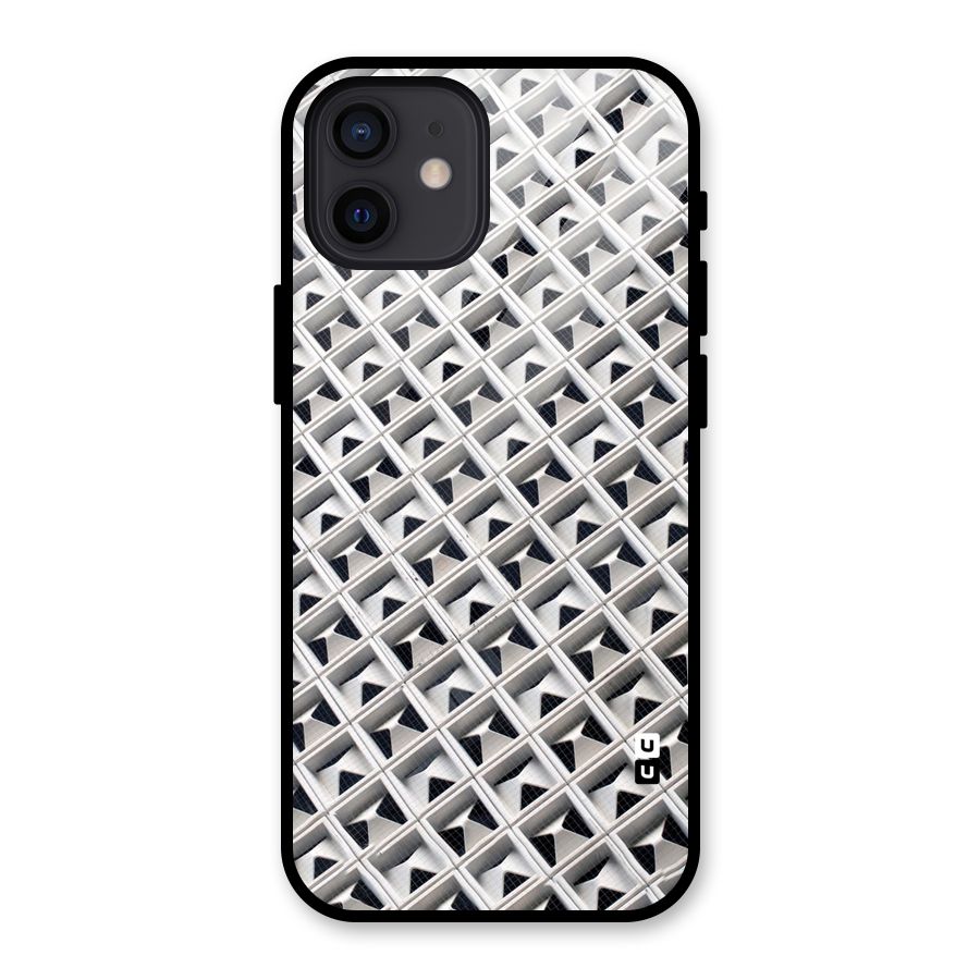 Check White Design Glass Back Case for iPhone 12