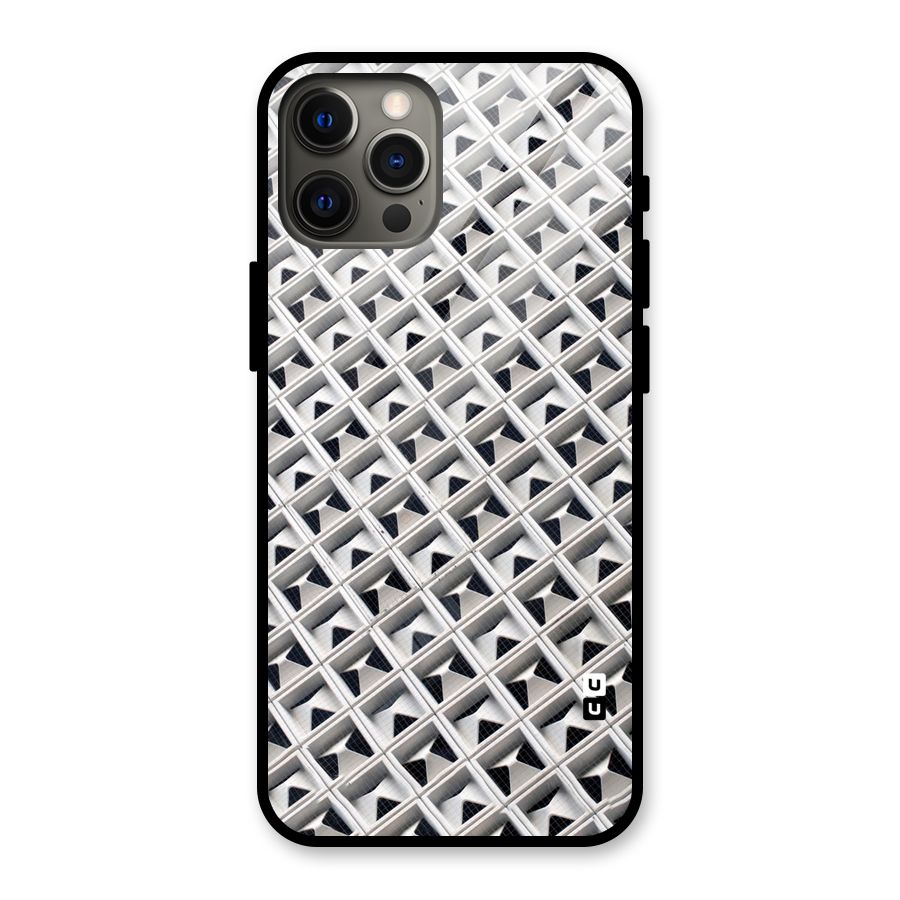 Check White Design Glass Back Case for iPhone 12 Pro Max