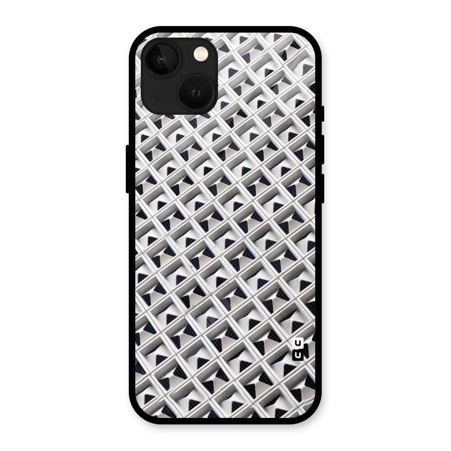 Check White Design Glass Back Case for iPhone 13
