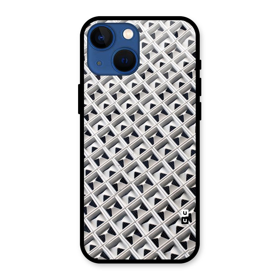 Check White Design Glass Back Case for iPhone 13 Mini