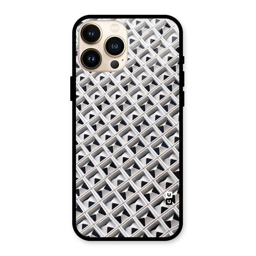 Check White Design Glass Back Case for iPhone 13 Pro Max