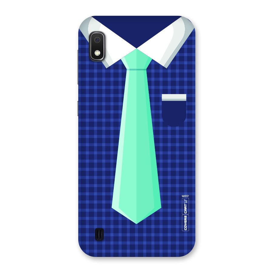 Checked Shirt Tie Back Case for Galaxy A10